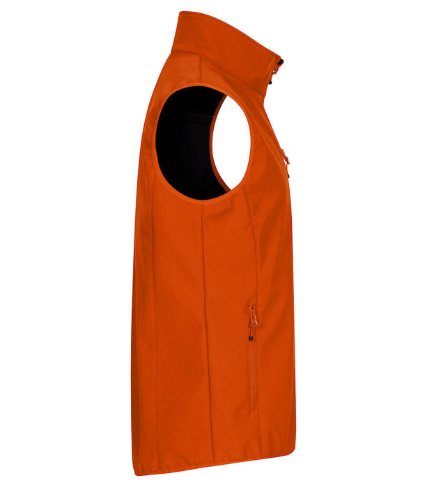 Clique Classic Softshell Väster – 3-Lagers Softshellväst - Orange - Herr