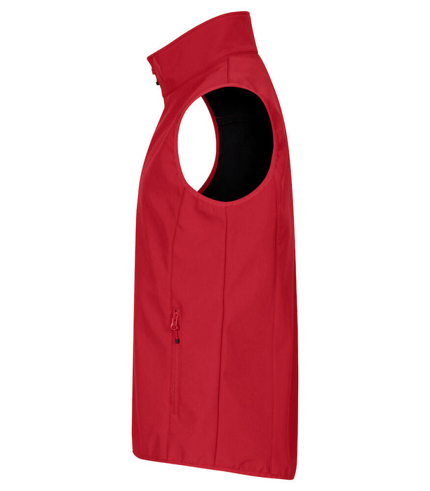 Clique Classic Softshell Väster – 3-Lagers Softshellväst - Röd - Herr