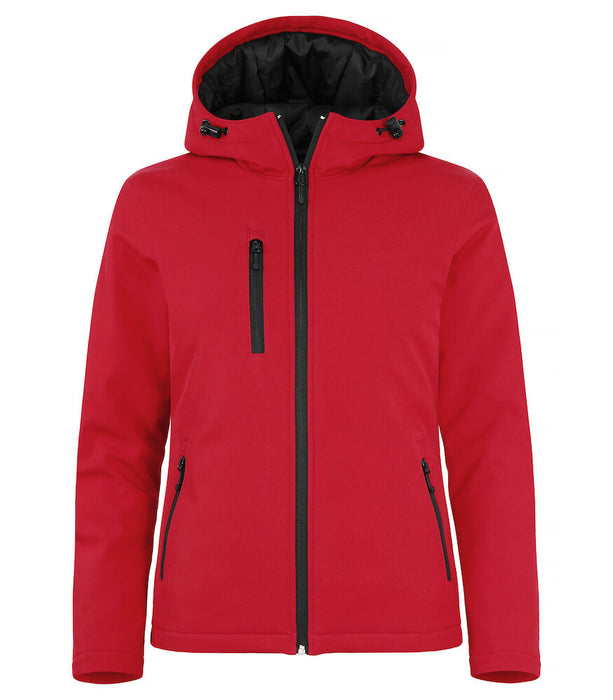 Clique Padded Hoody Softshell Jacket – Vadderad Softshelljacka för Dam - Röd