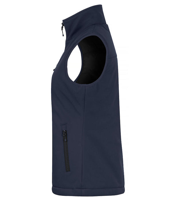 Clique Padded Softshell – Vadderad Softshellväst för Dam - Marinblå
