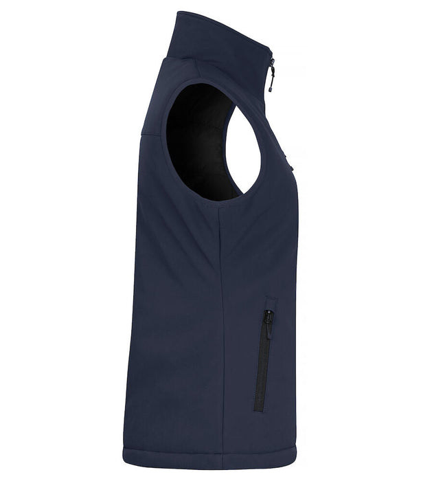Clique Padded Softshell – Vadderad Softshellväst för Dam - Marinblå