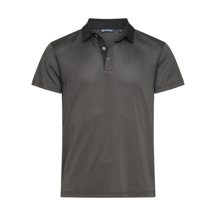 Cutter & Buck Virtue Polo Stripes Svart Golfpiké