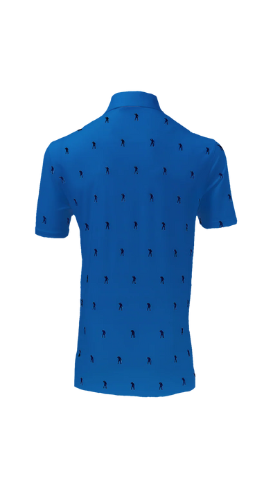 Seve Allover Polo Pikétröja II Blå
