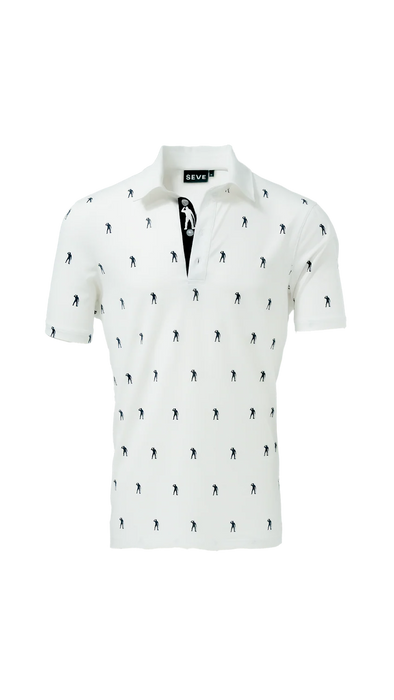 Seve Allover Polo Pikétröja II Blå