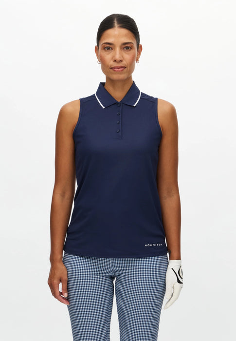 Röhnisch Miriam Sleeveless Poloshirt Blå