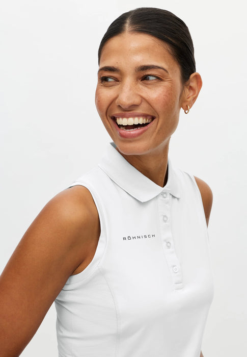 Röhnisch Nicky Sleeveless Poloshirt Ljusblå