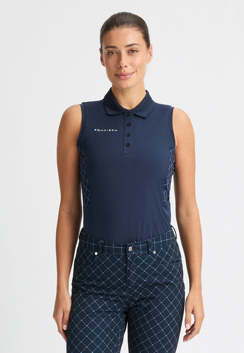 Röhnisch Nicky Sleeveless Poloshirt Ljusblå