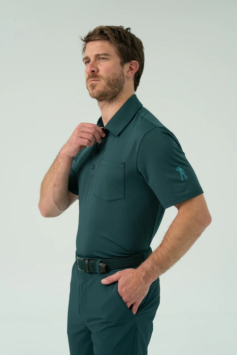 Seve Dublin Pocket Polo Golf Pikétröja Röd