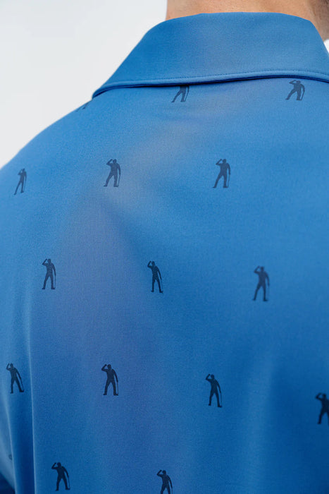 Seve Allover Polo Pikétröja II Blå