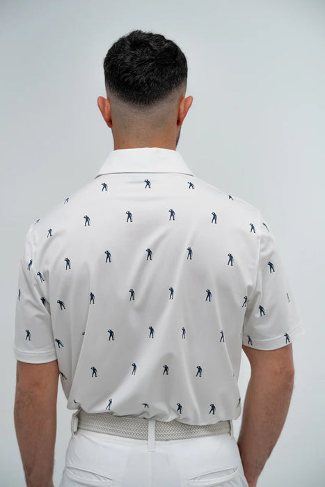 Seve Allover Polo Pikétröja II Blå