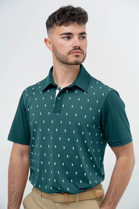 Seve Dublin Multi Block Polo Golfpiké Grön