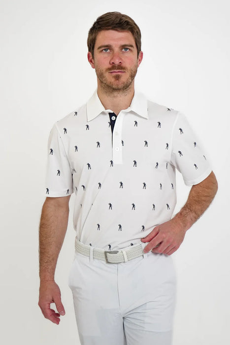 Seve Allover Polo Pikétröja II Blå