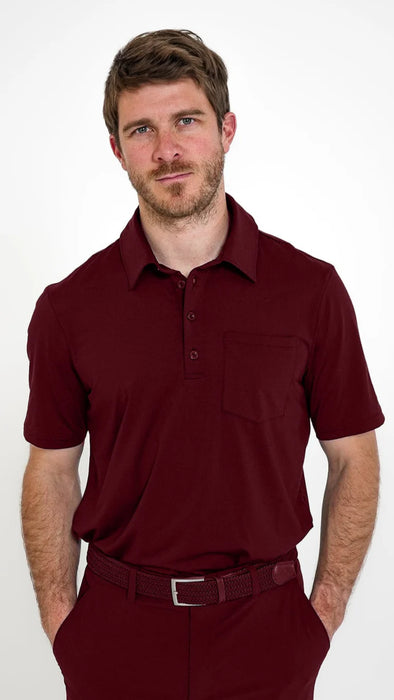 Seve Dublin Pocket Polo Golf Pikétröja Röd