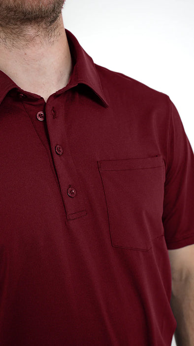 Seve Dublin Pocket Polo Golf Pikétröja Röd